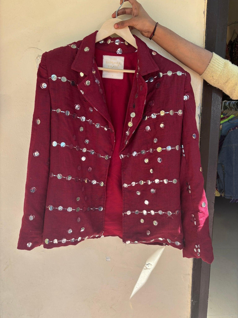 Ruby Foil Mirror Blazer - banjaratrail