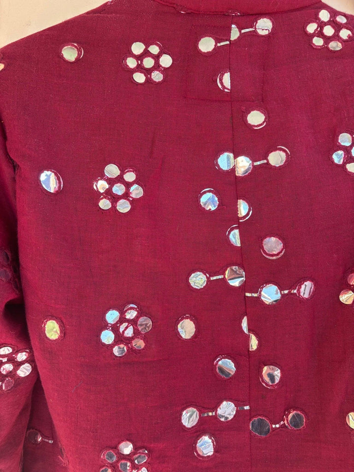 Ruby Foil Mirror Blazer - banjaratrail