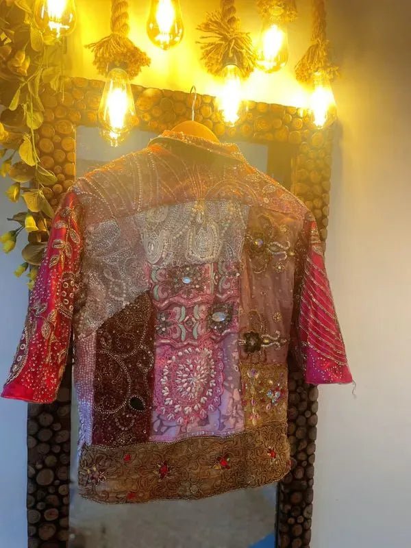 Shades of pink embellished jacket - banjaratrailShades of pink embellished jacket68931535