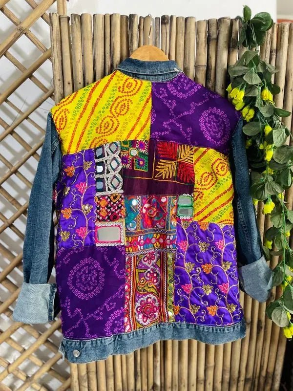 Shades of purple patchwork jacket - banjaratrailShades of purple patchwork jacket66274122