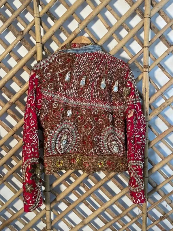 Shades of red embellished jacket - banjaratrailShades of red embellished jacket72276196