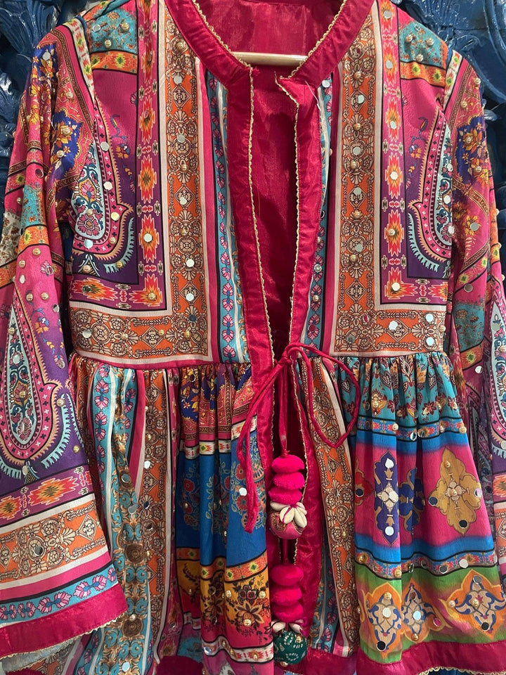 Shringar Sheesha Peplum Top - banjaratrail