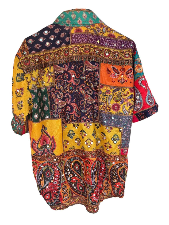 “Sparkle Sutra”-mirror shirt women - banjaratrail