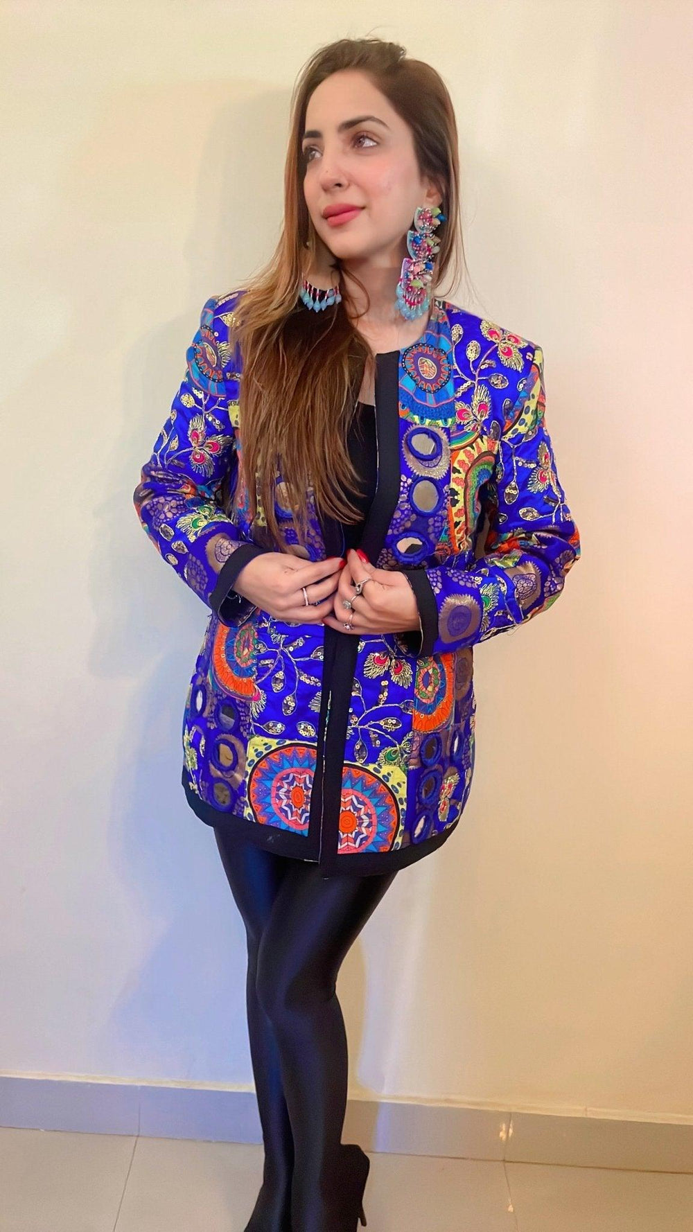 Striking blue mirror blazer - banjaratrail