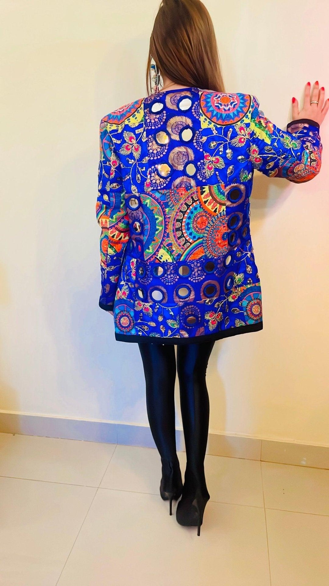 Striking blue mirror blazer - banjaratrail