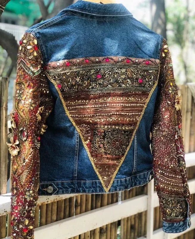 Triangle embellished jacket - banjaratrailTriangle embellished jacket72103075