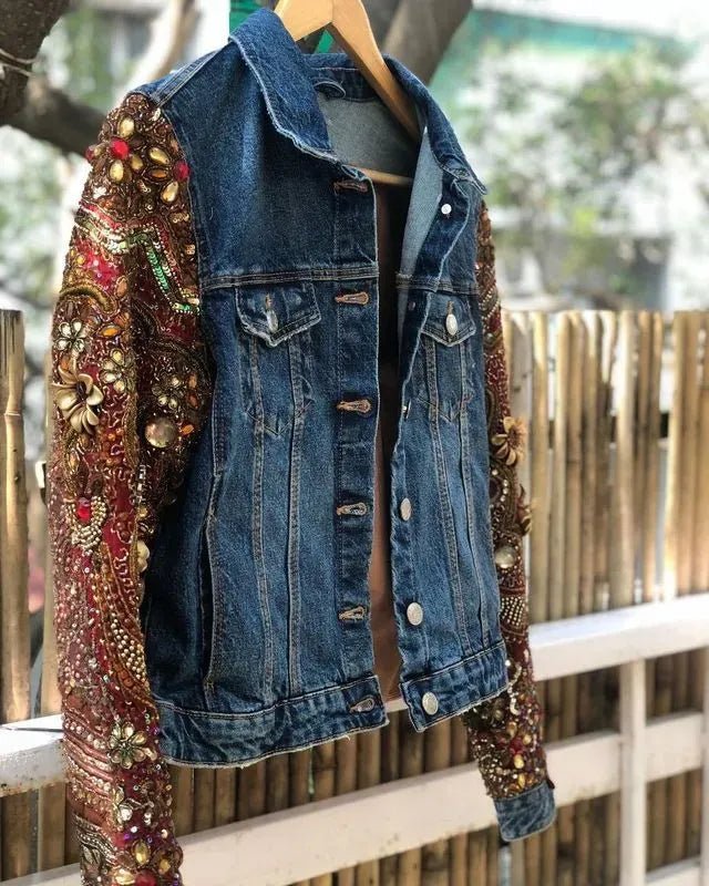 Triangle embellished jacket - banjaratrailTriangle embellished jacket72103075