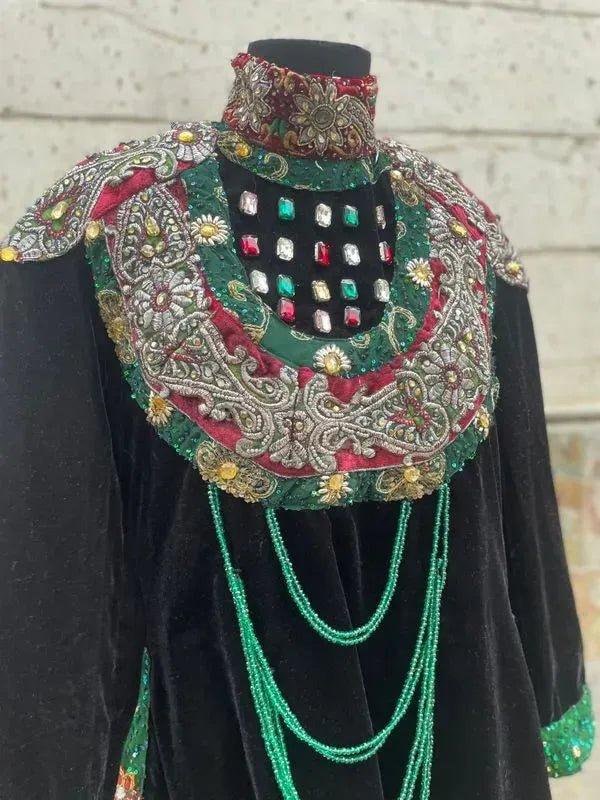 ZEVAR- Embellished velvet set - banjaratrail