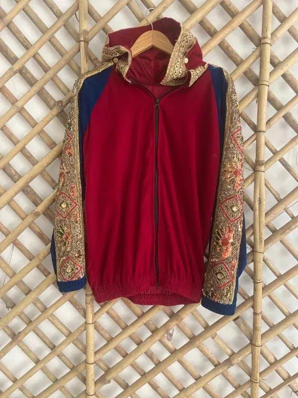 Velvet embellished hoodie - banjaratrail
