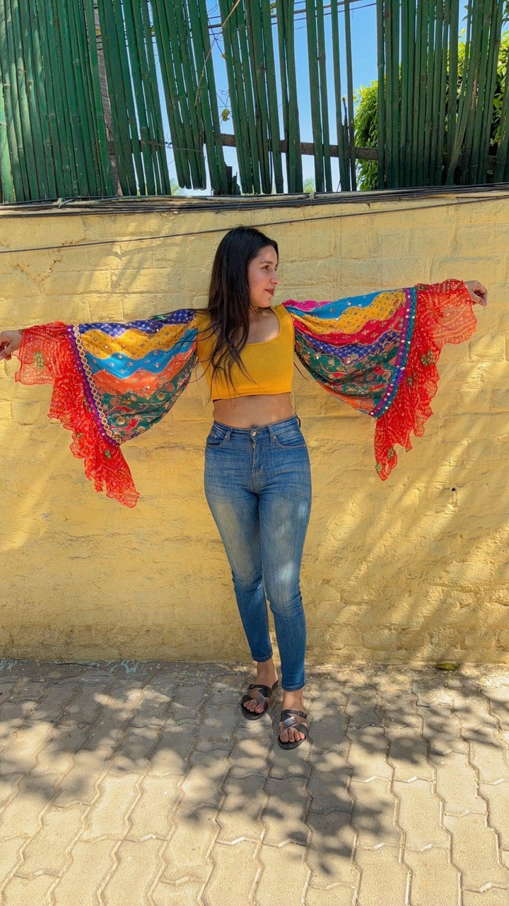 Wings of boho top-mustard - banjaratrail