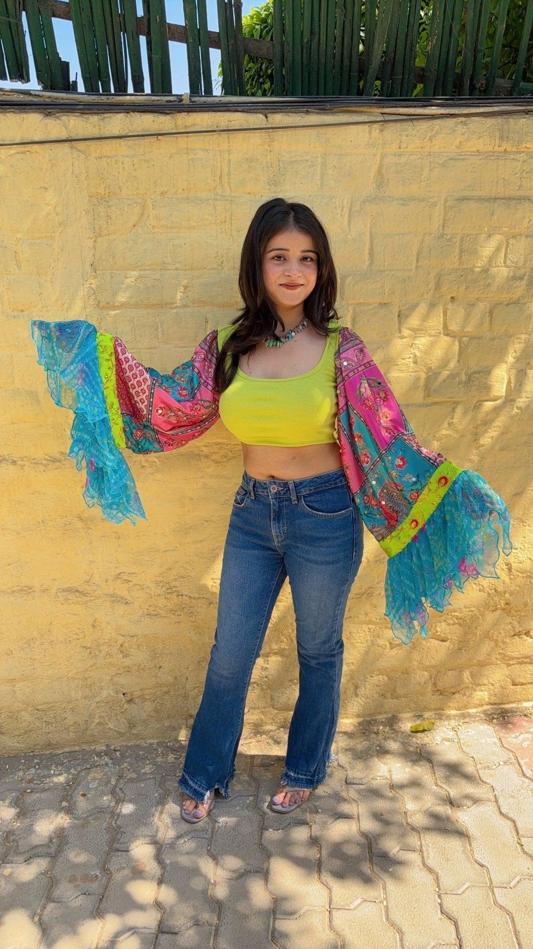 Wings of boho top- Neon - banjaratrail